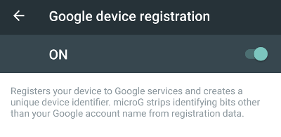 MicroG with device registration enabled