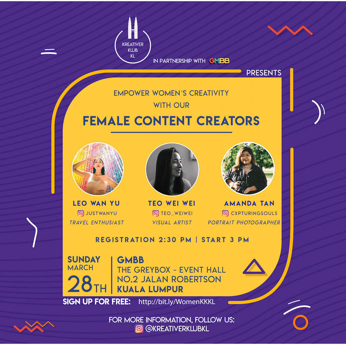 Kreativer Klub female content creators event poster