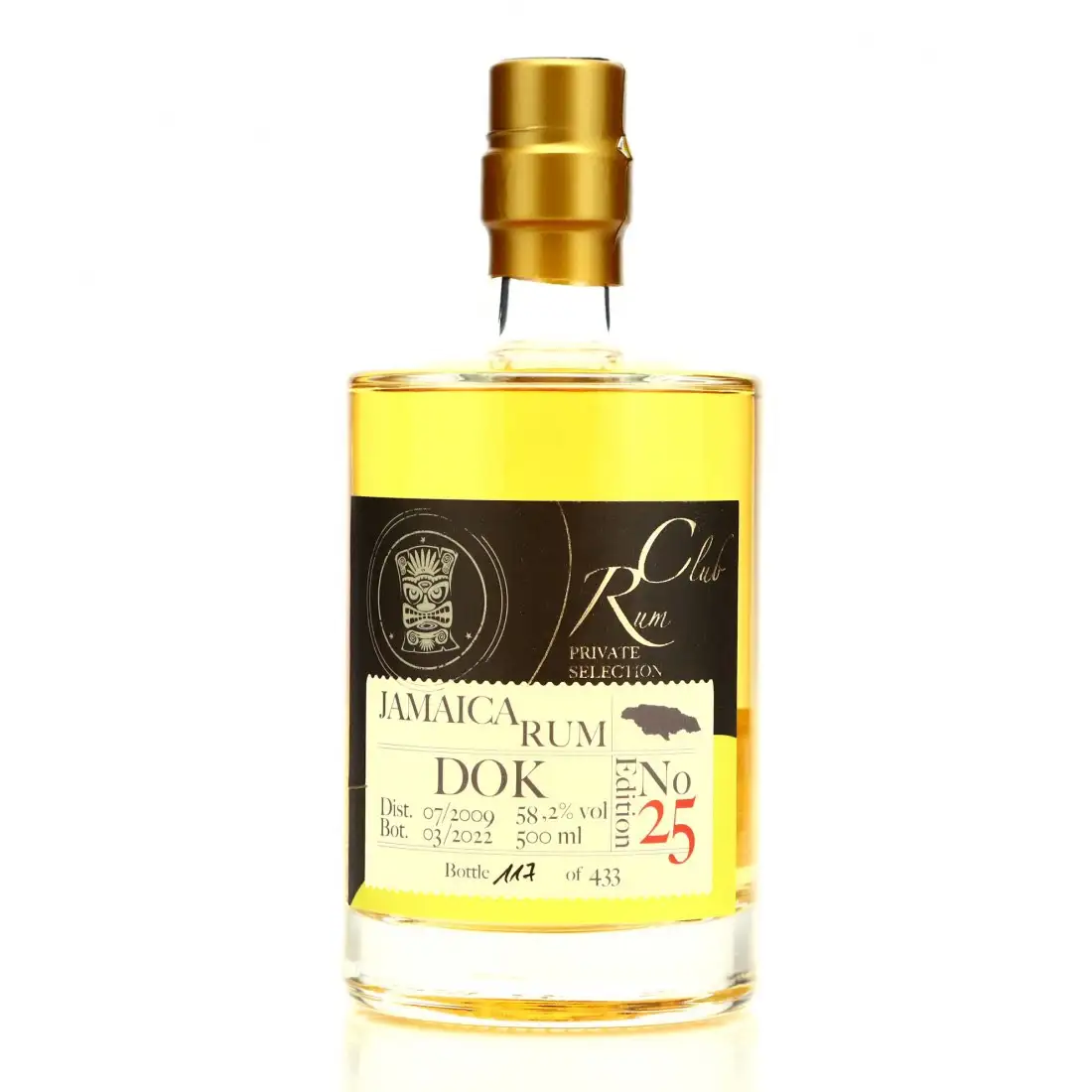 Image of the front of the bottle of the rum Rumclub Private Selection Ed. 25 DOK
