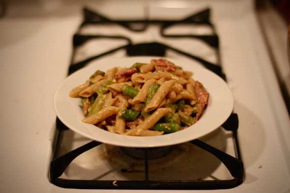 final plate of carbonara