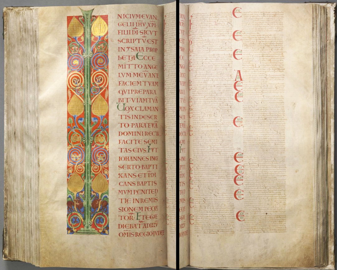 una página iluminada en el codex gigas