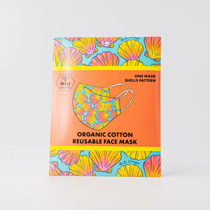 Meli Wraps | 100% GOTS Organic Cotton Face Mask-- Shells