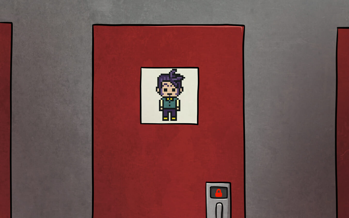 Nikola's dorm door is locked.