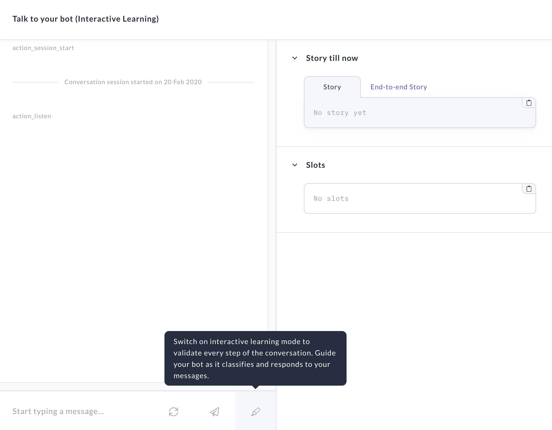 Interactive Learning Button Tooltip