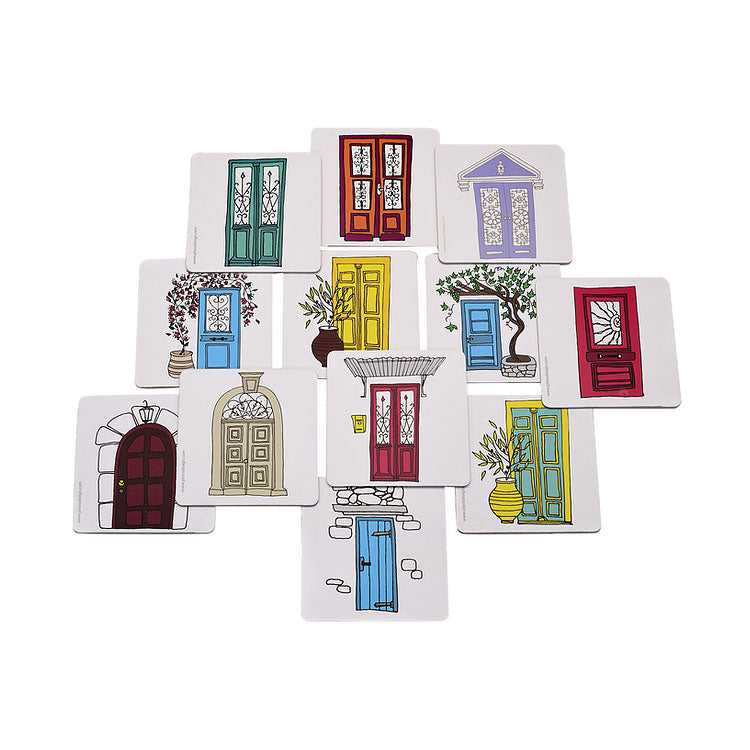 Greek-Grocery-Greek-Products-double-face-coasters-doors-of-greece-ploos-design