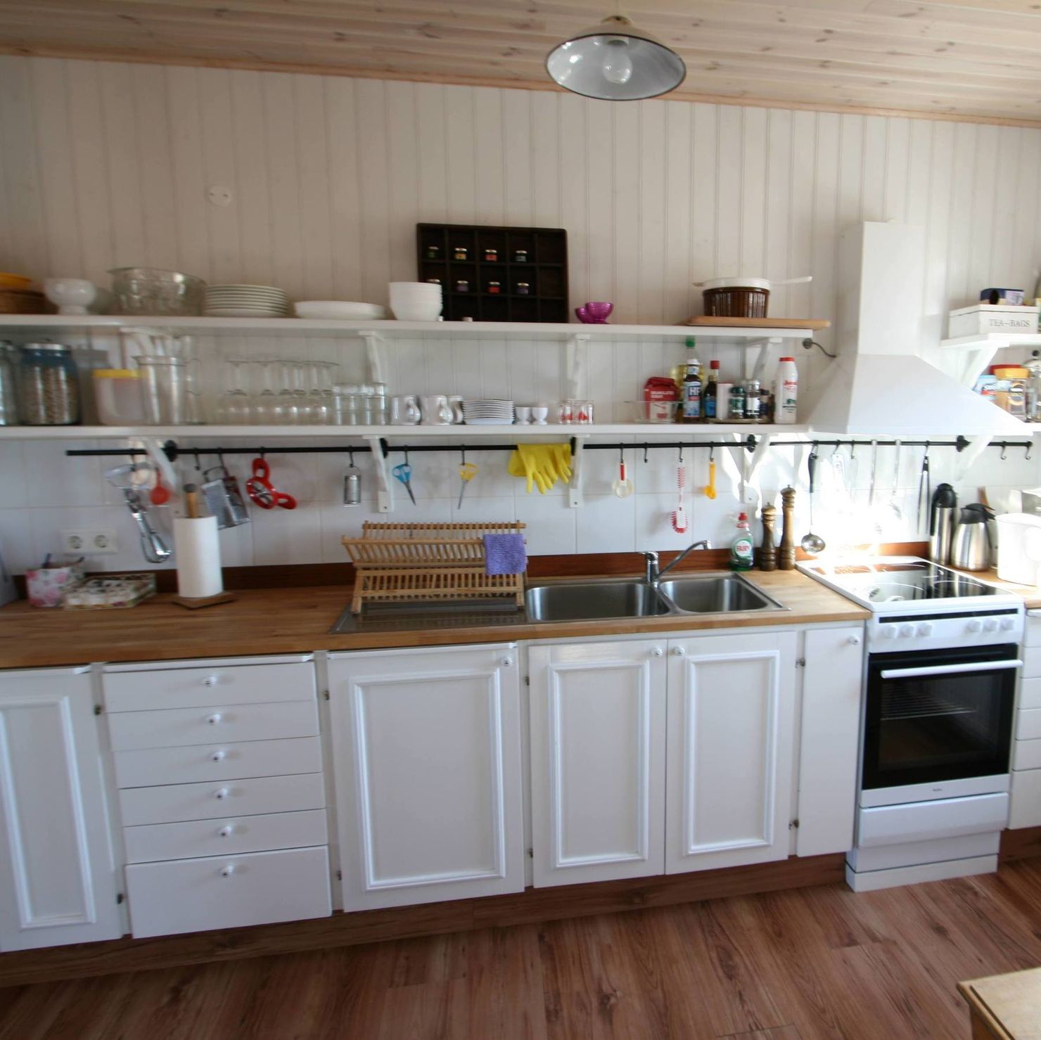 kitchen of the vintage home