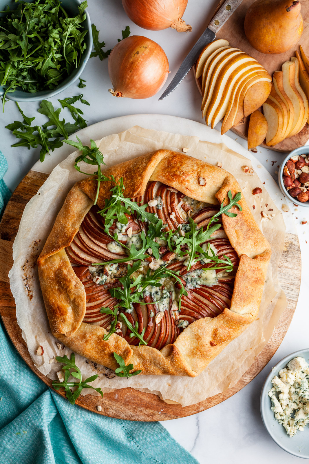 Pear and Blue Cheese Savoury Galette