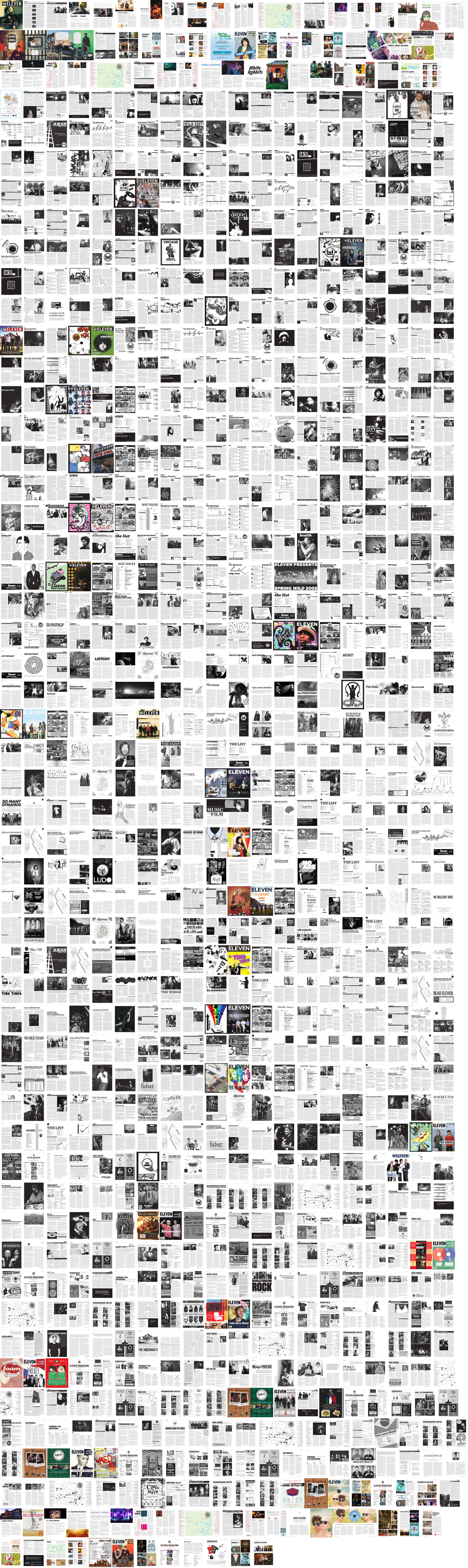 All of the pages I designed for Eleven.