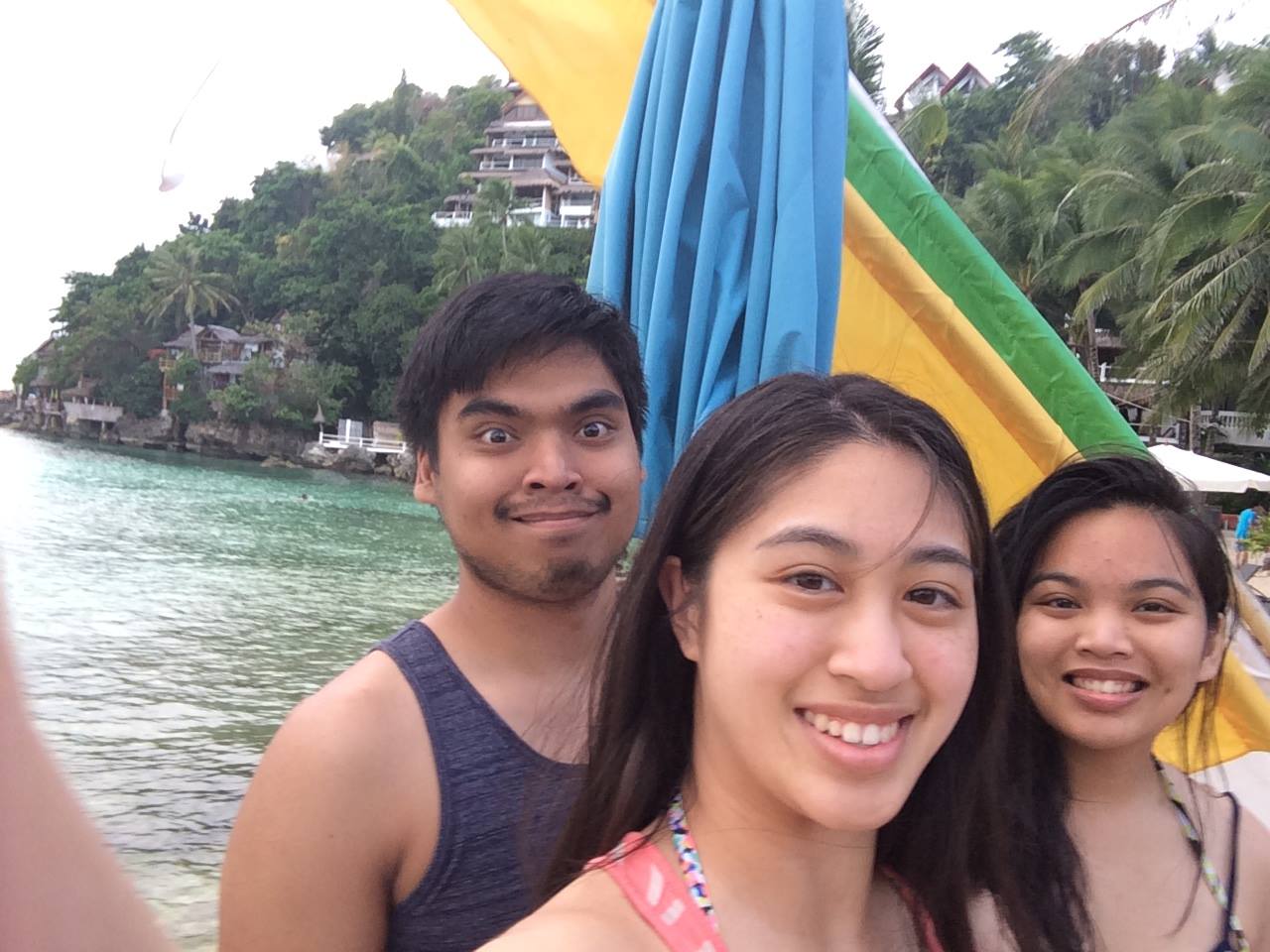 The three of us standing on the shores of Boracay