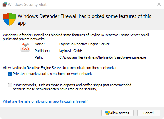 Firewall Settings (Quickstart)