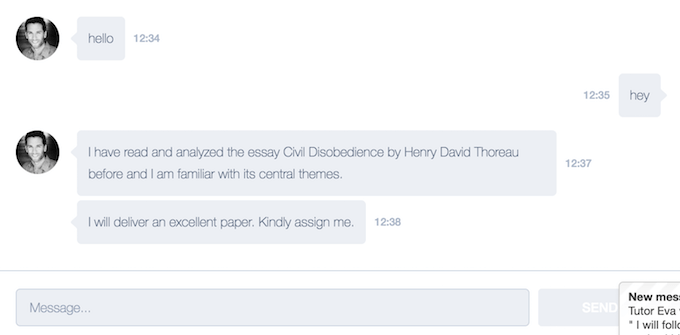 discussing the datails of task with writer