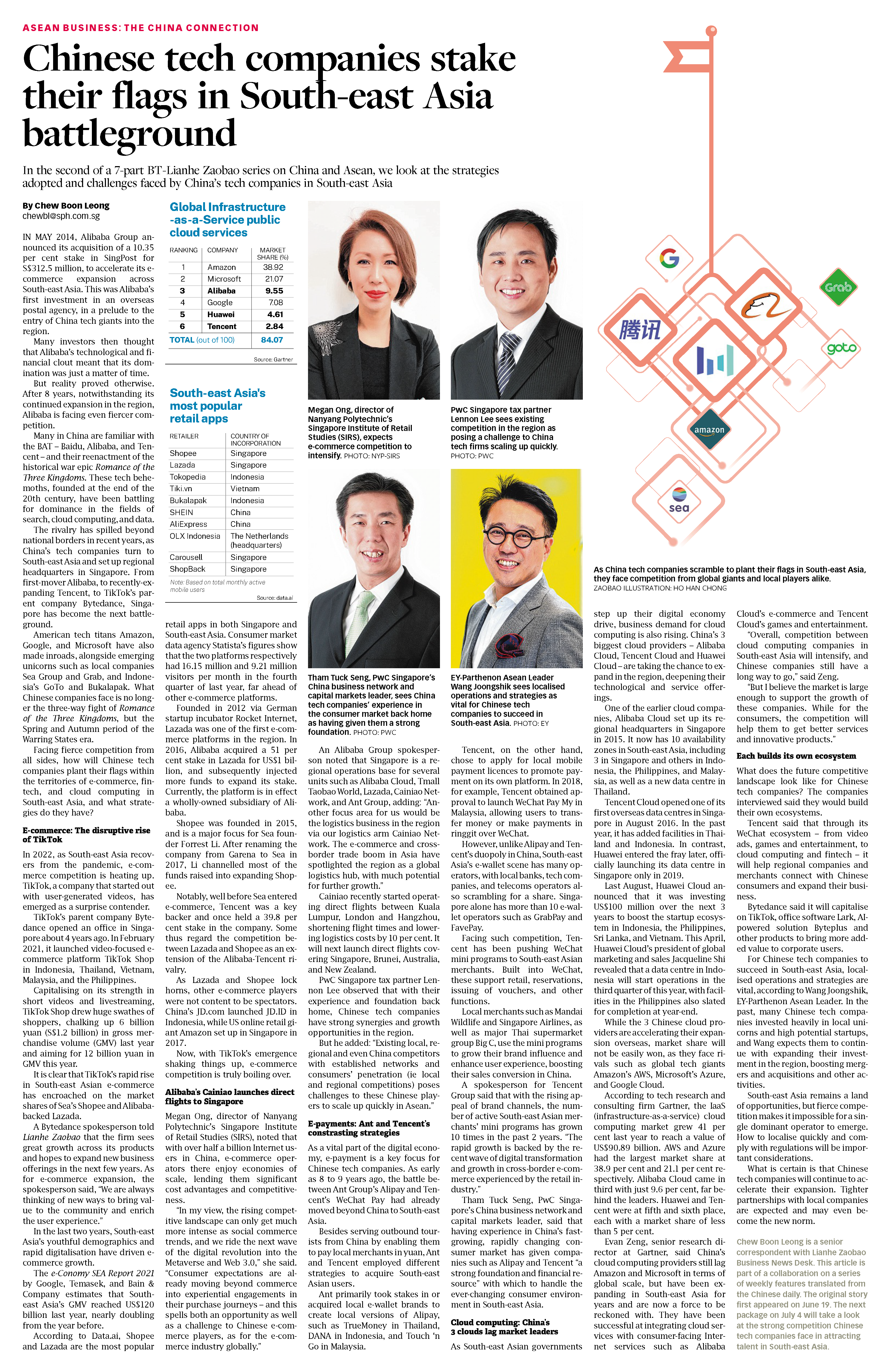The Business Times Article - Chinese tech companies stake their flags in Southeast Asia battleground