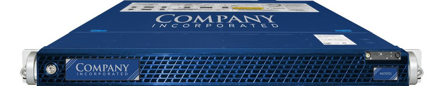 Painted intel bezel with applique, logo and model badge labels server branding for E-1800 R4