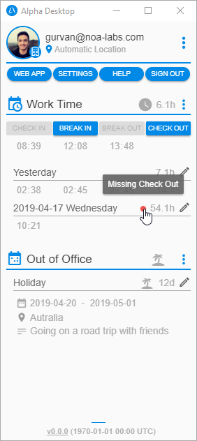 Work Time Missing Time Entry 1