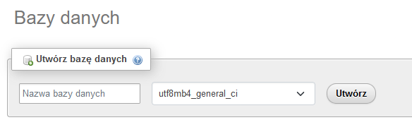 Stwórz bazę danych