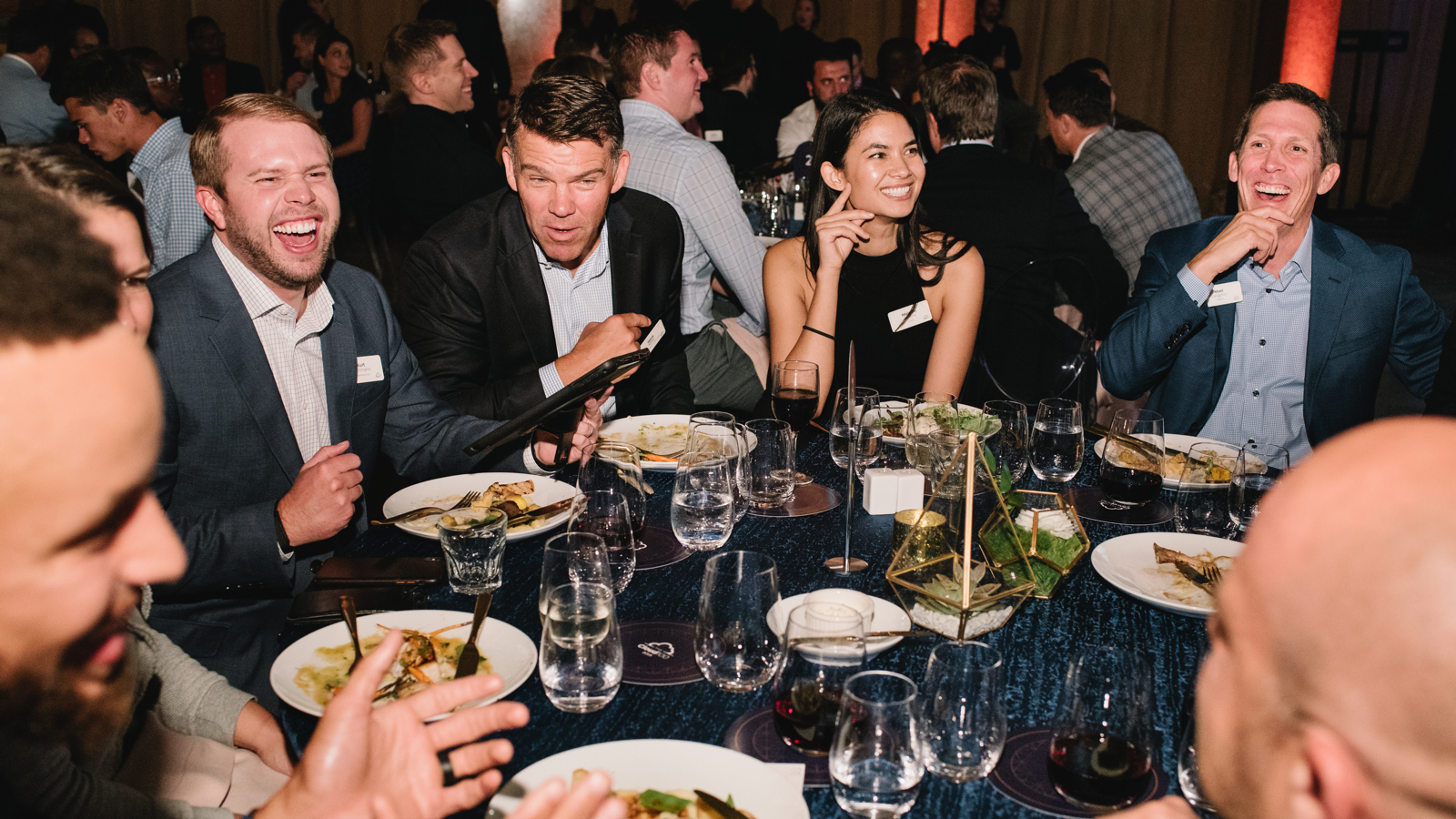 (Pictured: Stephen Curry, Jeff Lawson of Twilio, Matt Langdon of Sketch, Melanie Perkins of Canva, Steve Miller of Bank of America Merrill Lynch, Kurt Rathmann of ScaleFactor, and Rachel Carlson of Guild Education at The 2019 Cloud 100 Celebration)