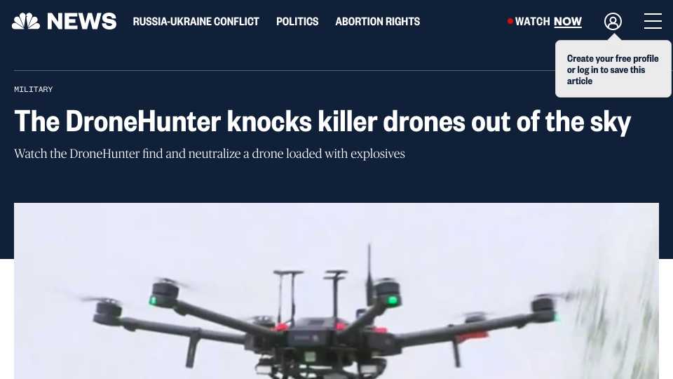 The DroneHunter knocks killer drones out of the sky