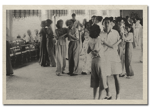 Raffles College students dancing, 1948