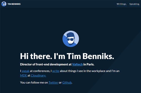 Screenshot of Tim Benniks