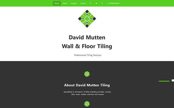 David Mutten Tiling website frontpage