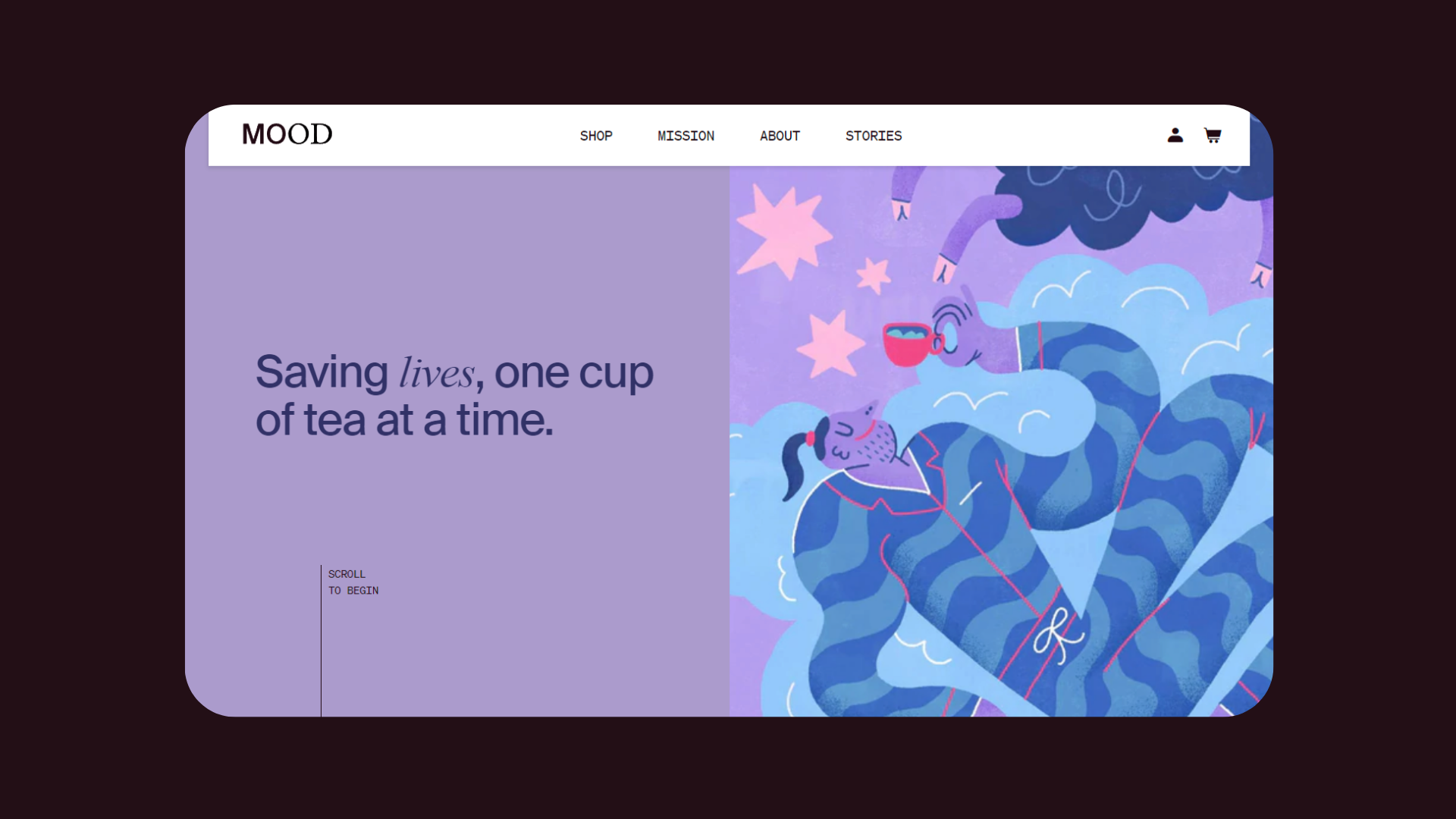 Mood Tea Website Design Inspiration