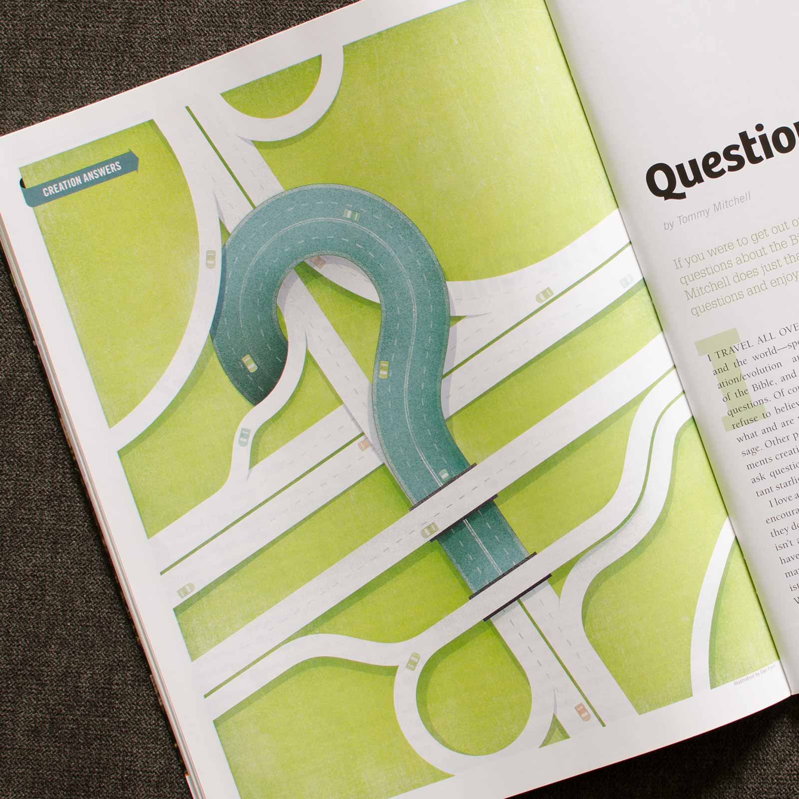 Questions From The Road Magazine Spread