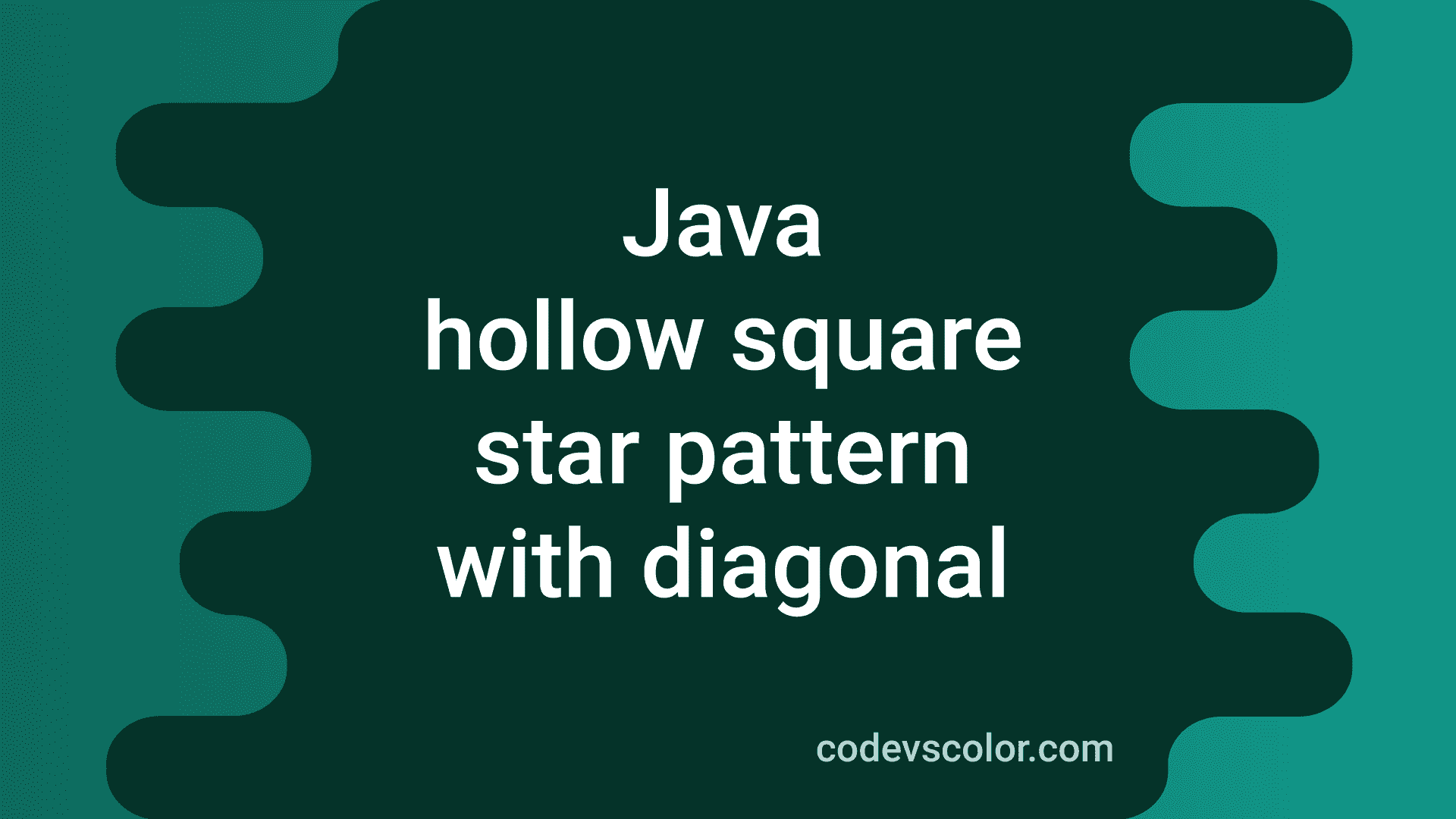 5 different Java program to print a hollow square star pattern with