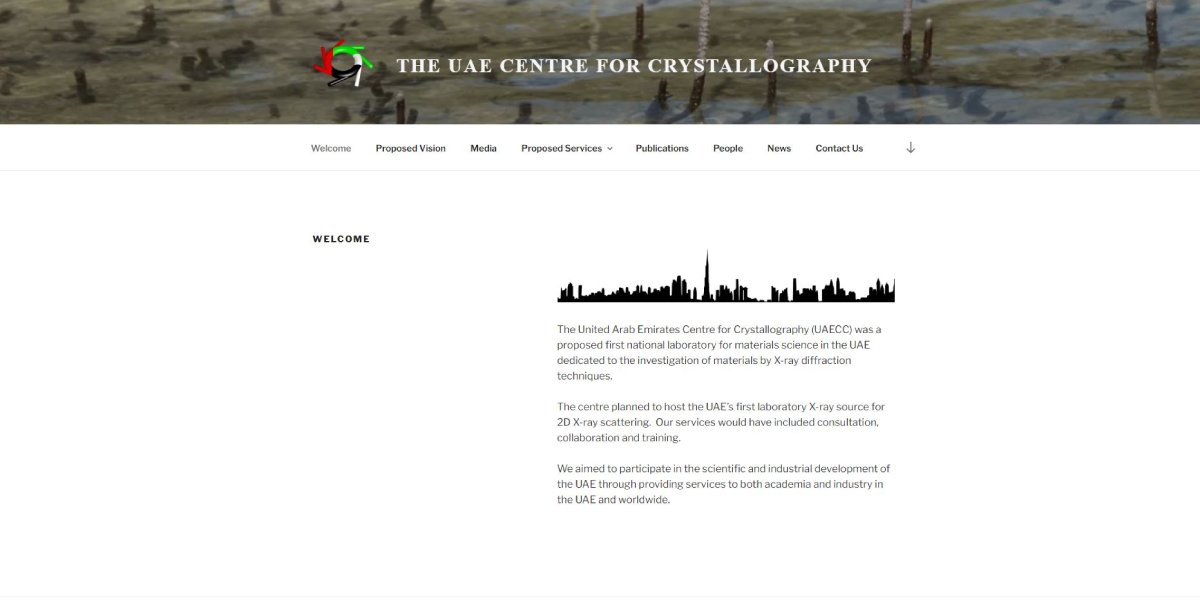 The United Arab Emirates Centre for Crystallography (UAECC) Home Page.