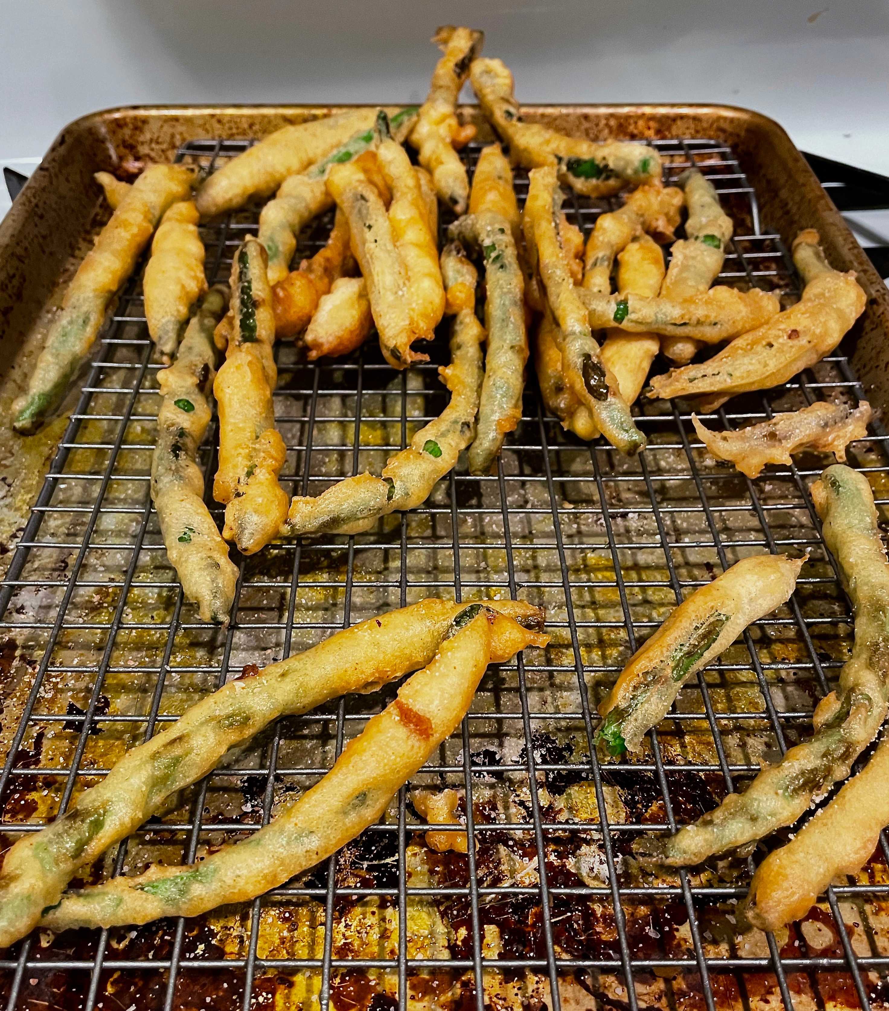 Tempura Green Beans with Mango Chutney Mayo // Gourmet Quarantine
