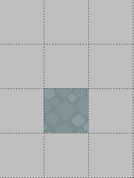 Tiled map editor showing the bottom grid as a ground tile