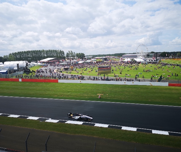 Picture of an F1 car at Silverstone.