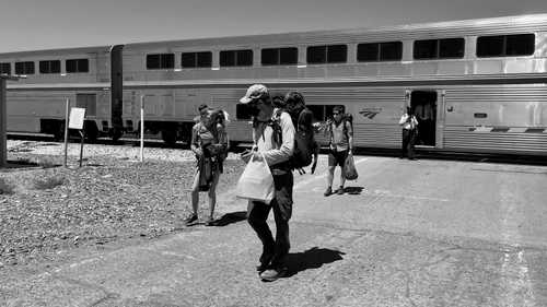 Zigzag leaves the train in Lordsburg
