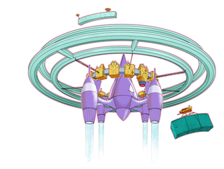 Illustration of a spaceship representing the increased power after Ethereum upgrades.