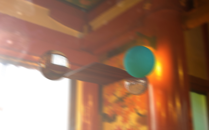 WebGL scene showing motion blur