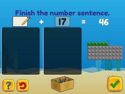 Add and subtract within 100 with brix (unknowns anywhere) Math Game