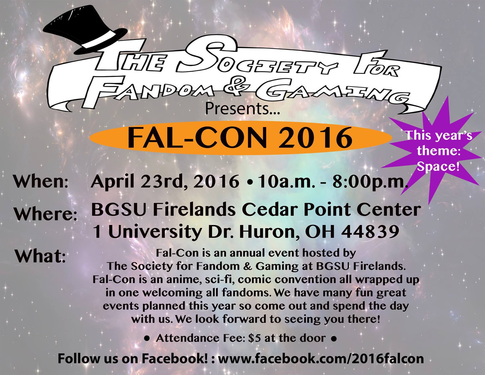 A flyer for FalCon 2016.