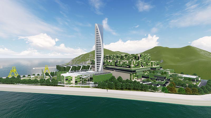 Artist’s impression of Hong Kong’s first Integrated Waste Management Facility (IWMF)