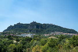 The main city of San Marino is on this hill.

Borgo Maggiore, San Marino, 2017
