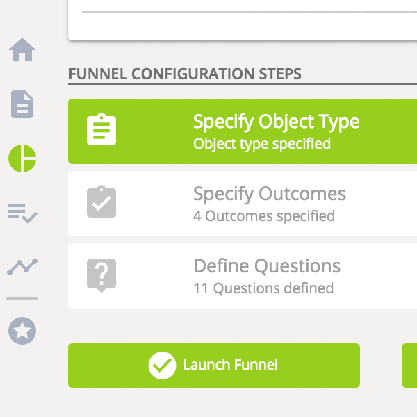 Funnel Workflow - different configuration steps