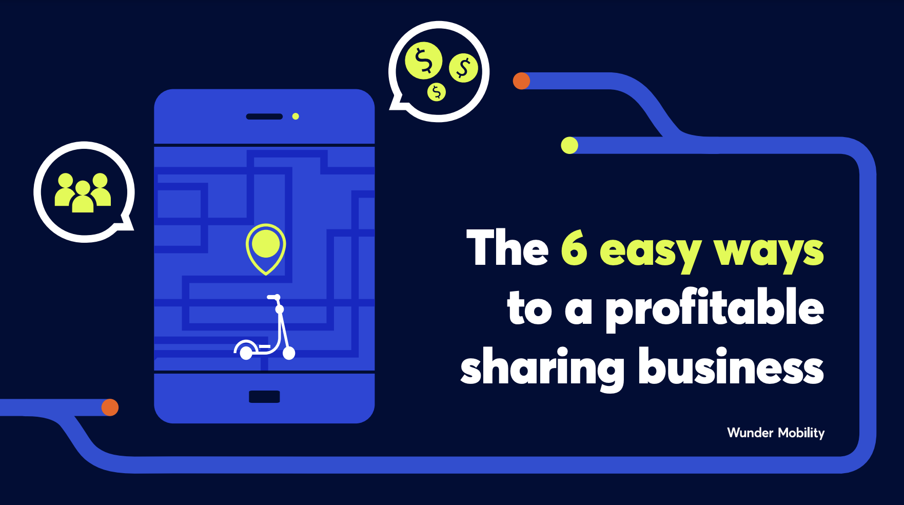 Cover image showing the title The 6 easy ways to a profitable sharing business.