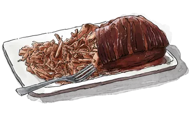 Illustration of a Low and Slow pulled Pork