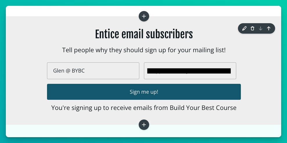Email form example