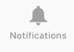 The Notifications icon on the Tab bar.