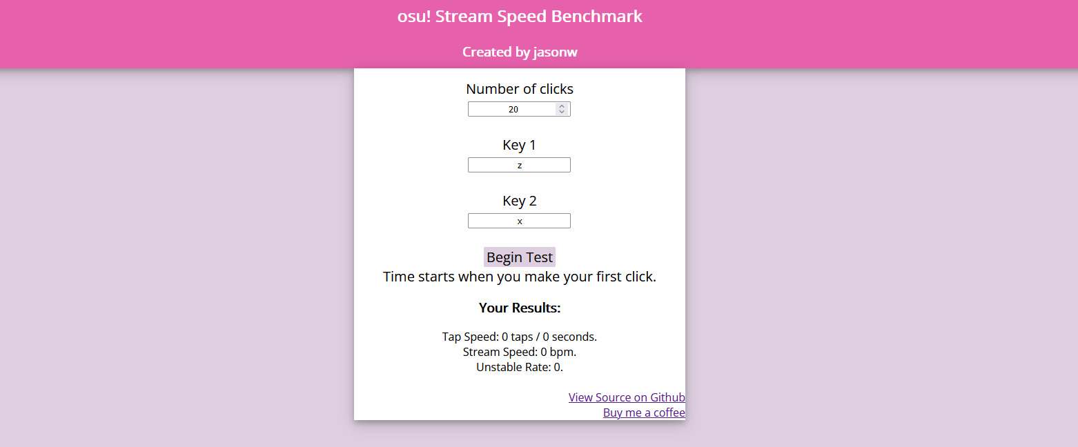 osu! Stream Speed Benchmark