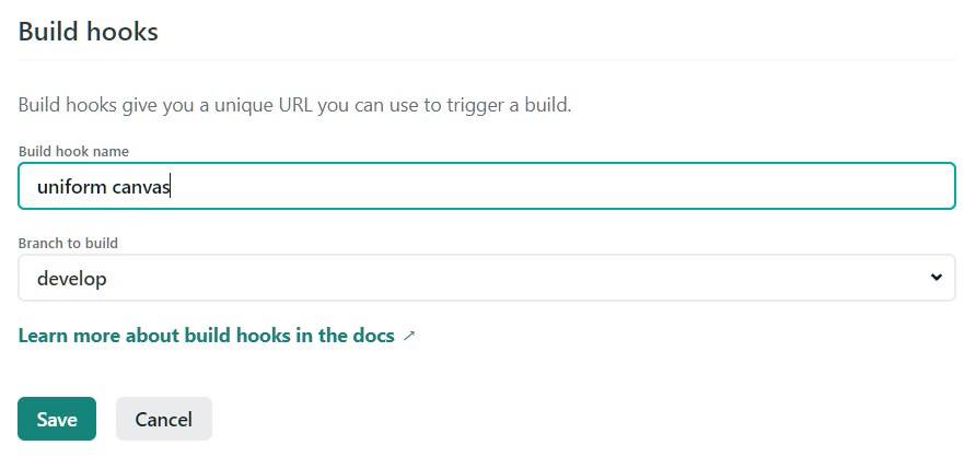 Create a Netlify webhook