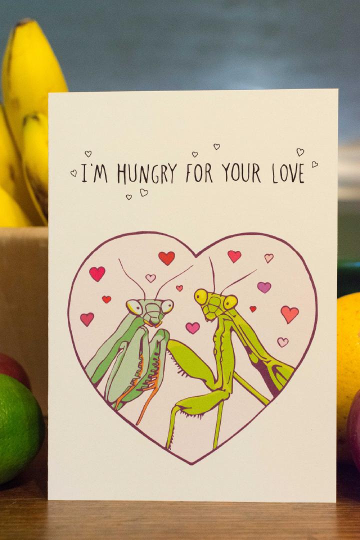 Mantis A7 Valentines Day Card Front