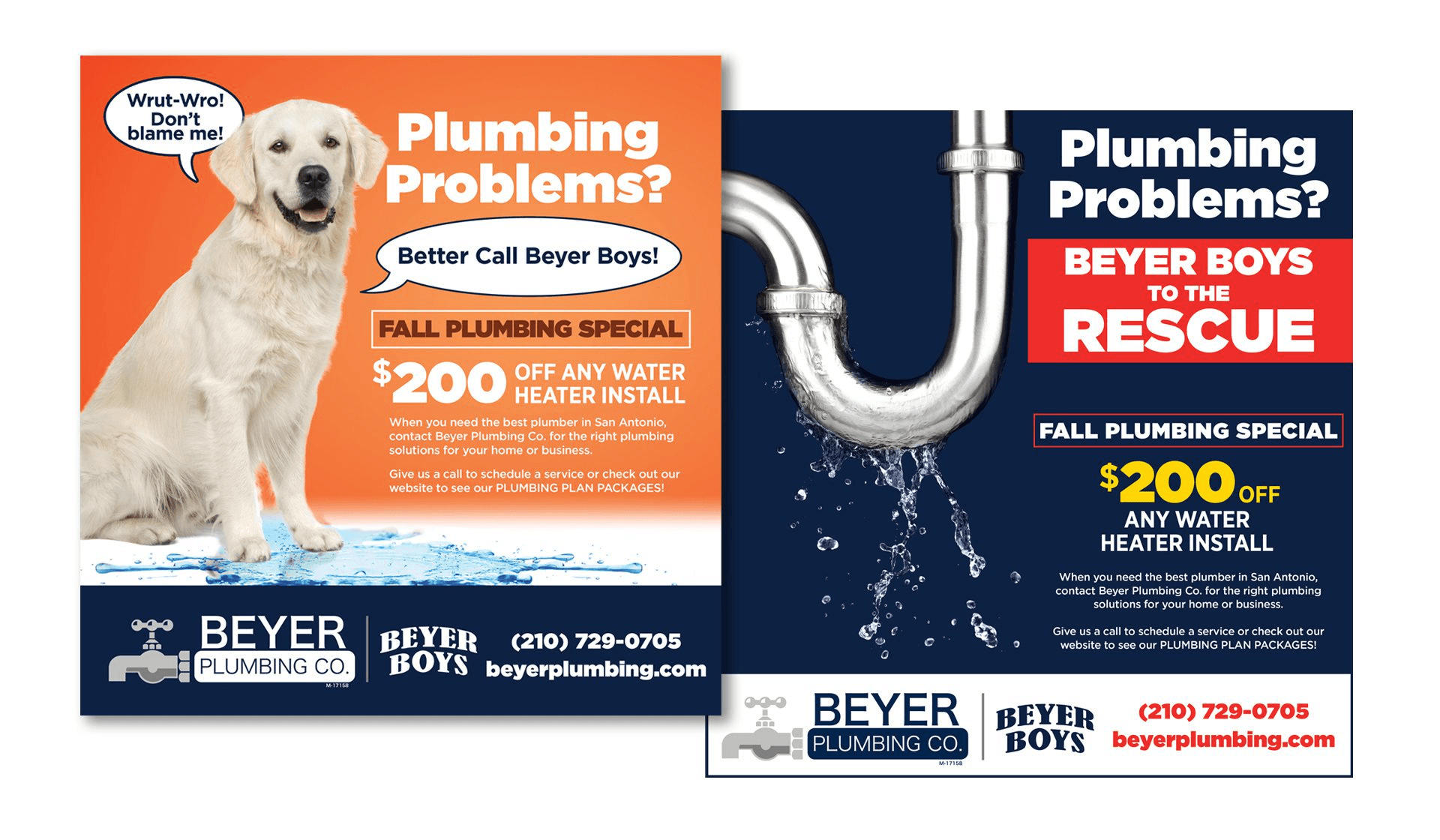Beyer Plumbing Print Ads