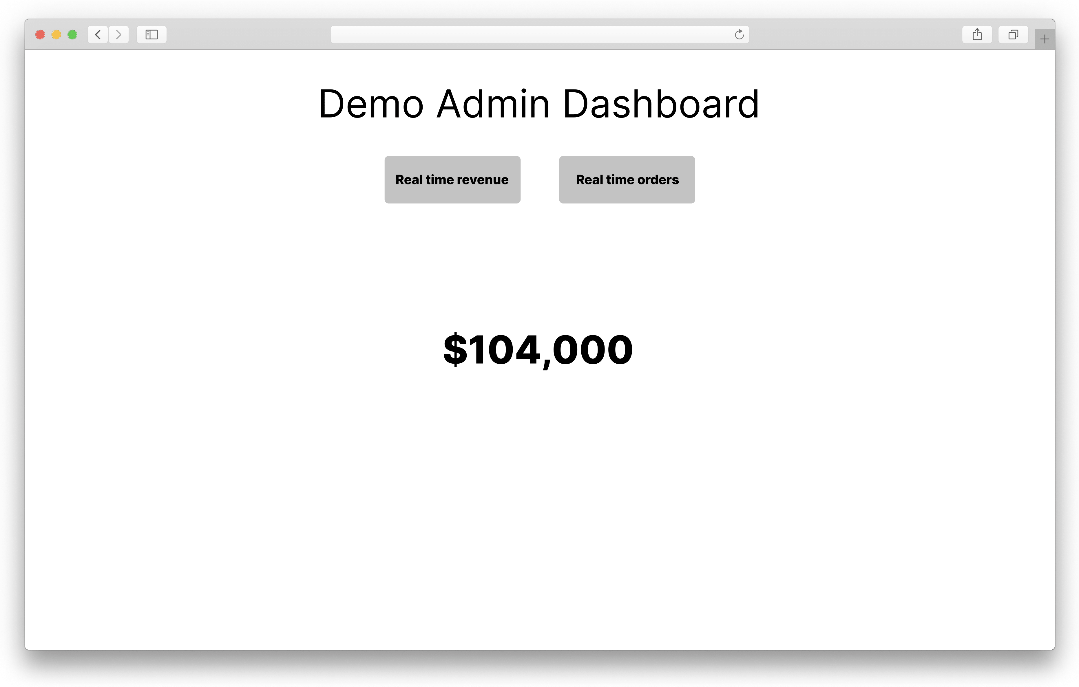 Demo Admin Dashboard Mockup