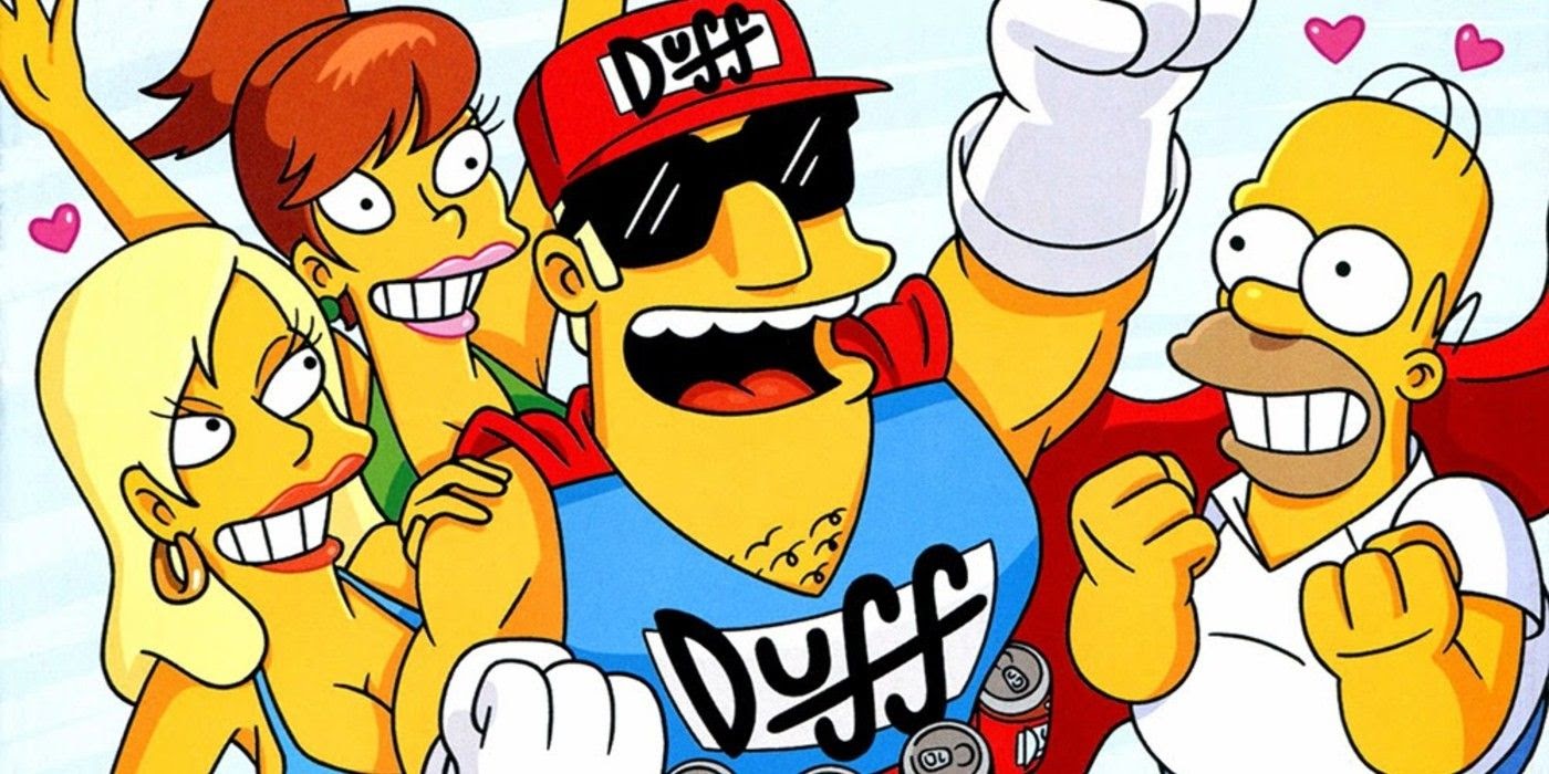 Duff Beer Simpson cartoon commercial.