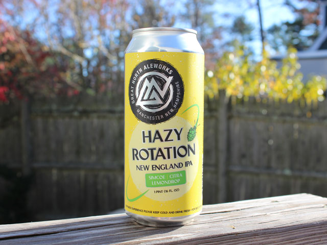 Hazy Rotation, a New England IPA brewed by Great North Aleworks